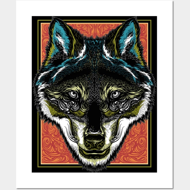 Wolf The Dreamer Wall Art by CHAKRart